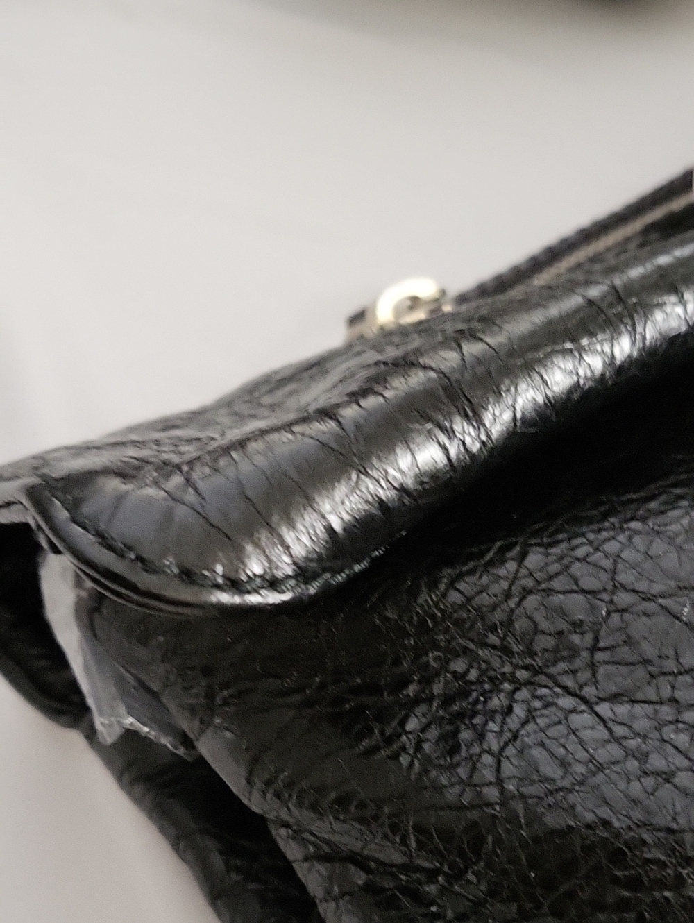 Balenciaga Agneau Giant 12 Silver Hardware Envelope Strap Clutch - Picture 11 of 12